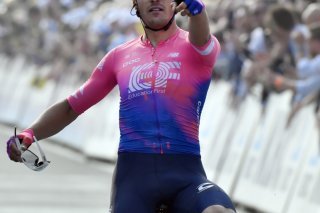 Alberto Bettiol lors de son succès au Tour des Flandres en 2019 KEYSTONE/AP/GEERT VANDEN WIJNGAERT